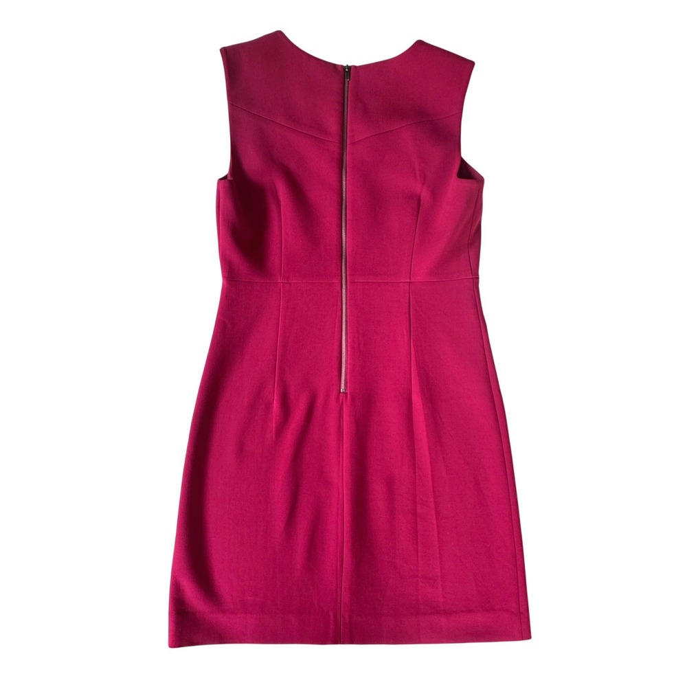 Diane von Furstenberg Magenta Pink Sleeveless Sheath Dress Size 6 Back Zip - Picture 5 of 5